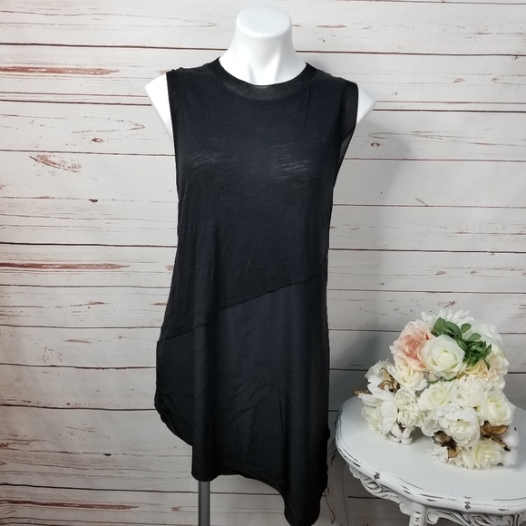 Simply Vera Vera Wang Tops - Simply Vera Sleeveless Asymmetrical Sheer Tunic